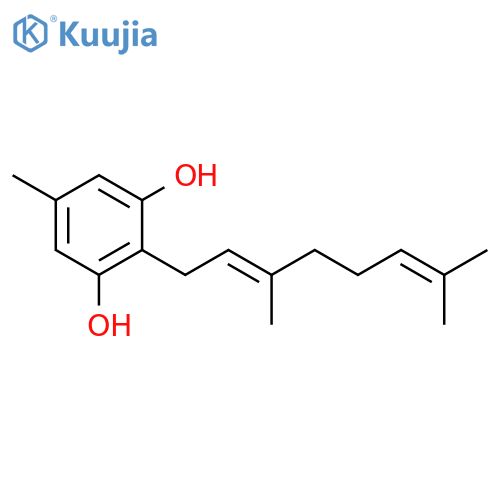 1,3-Benzenediol, 2-(3,7-dimethyl-2,6-octadienyl)-5-methyl- structure