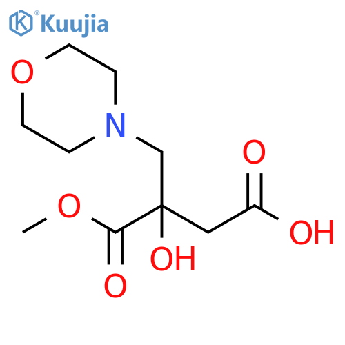Butanedioic acid, 2-hydroxy-2-(4-morpholinylmethyl)-, 1-methyl ester structure