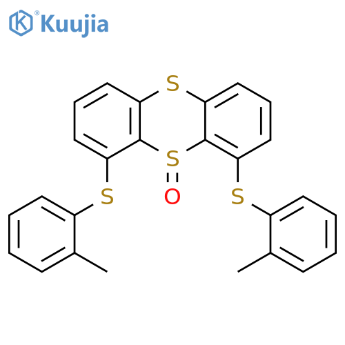 Thianthrene, 1,9-bis[(2-methylphenyl)thio]-, 10-oxide structure