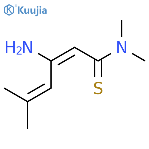 2,4-Hexadienethioamide, 3-amino-N,N,5-trimethyl- structure