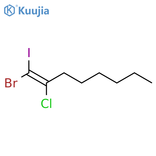 1-Octene, 1-bromo-2-chloro-1-iodo-, (E)- structure