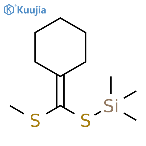 Silane, [[cyclohexylidene(methylthio)methyl]thio]trimethyl- structure
