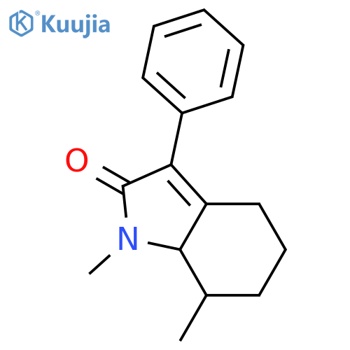2H-Indol-2-one, 1,4,5,6,7,7a-hexahydro-1,7-dimethyl-3-phenyl-, cis- structure