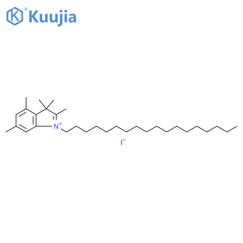 3H-Indolium, 2,3,3,4,6-pentamethyl-1-octadecyl-, iodide structure