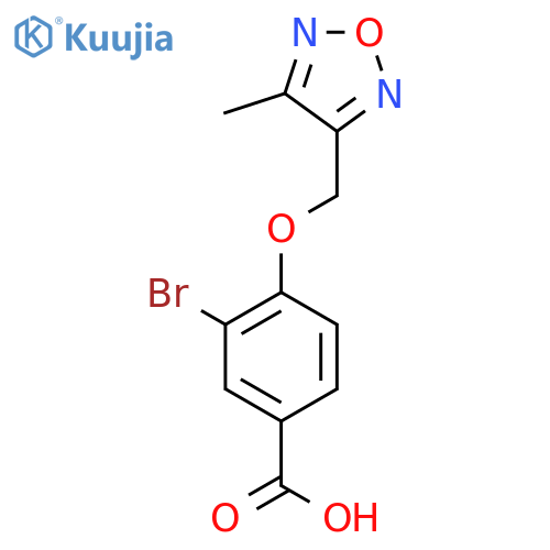 3-Bromo-4-[(4-methyl-1,2,5-oxadiazol-3-yl)methoxy]benzoic acid structure