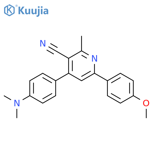 3-Pyridinecarbonitrile,4-[4-(dimethylamino)phenyl]-6-(4-methoxyphenyl)-2-methyl- structure