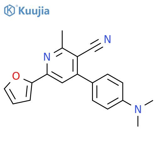 3-Pyridinecarbonitrile,4-[4-(dimethylamino)phenyl]-6-(2-furanyl)-2-methyl- structure