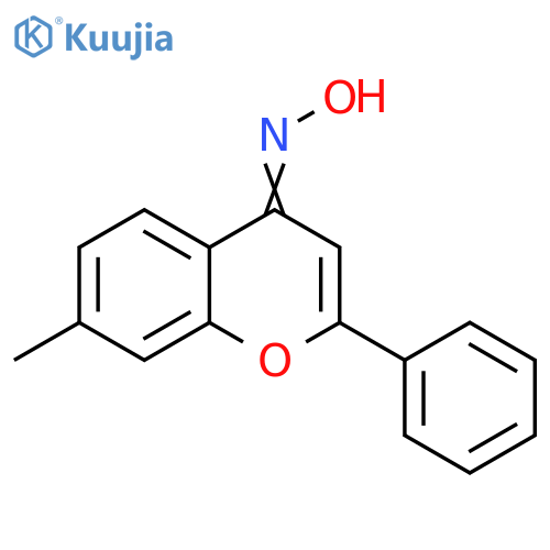 4H-1-Benzopyran-4-one, 7-methyl-2-phenyl-, oxime structure
