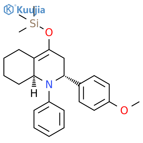 Quinoline, 1,2,3,5,6,7,8,8a-octahydro-2-(4-methoxyphenyl)-1-phenyl-4-[(trimethylsilyl)oxy]-, (2R,8aS)-rel- structure