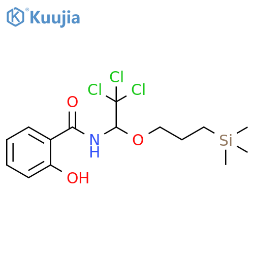 Benzamide,2-hydroxy-N-[2,2,2-trichloro-1-[3-(trimethylsilyl)propoxy]ethyl]- structure