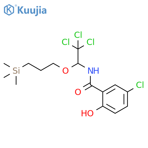 Benzamide,5-chloro-2-hydroxy-N-[2,2,2-trichloro-1-[3-(trimethylsilyl)propoxy]ethyl]- structure