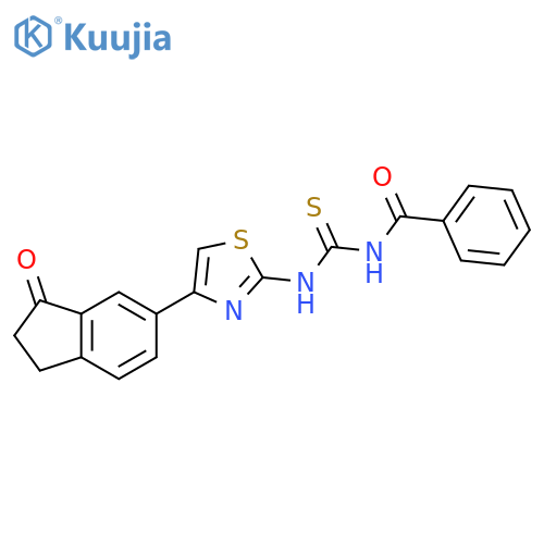 Benzamide,N-[[[4-(2,3-dihydro-3-oxo-1H-inden-5-yl)-2-thiazolyl]amino]thioxomethyl]- structure