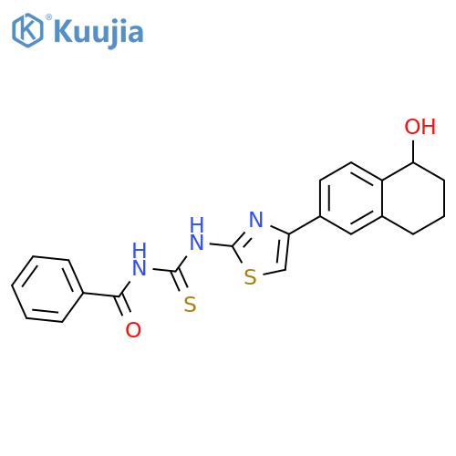 Benzamide,N-[[[4-(5,6,7,8-tetrahydro-5-hydroxy-2-naphthalenyl)-2-thiazolyl]amino]thioxomethyl]- structure