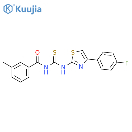 Benzamide,N-[[[4-(4-fluorophenyl)-2-thiazolyl]amino]thioxomethyl]-3-methyl- structure