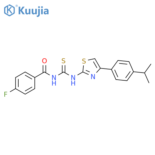 Benzamide,4-fluoro-N-[[[4-[4-(1-methylethyl)phenyl]-2-thiazolyl]amino]thioxomethyl]- structure