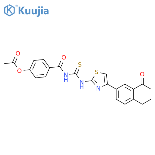 Benzamide,4-(acetyloxy)-N-[[[4-(5,6,7,8-tetrahydro-8-oxo-2-naphthalenyl)-2-thiazolyl]amino]thioxomethyl]- structure