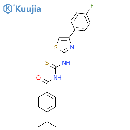 Benzamide,N-[[[4-(4-fluorophenyl)-2-thiazolyl]amino]thioxomethyl]-4-(1-methylethyl)- structure
