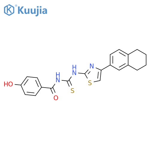Benzamide,4-hydroxy-N-[[[4-(5,6,7,8-tetrahydro-2-naphthalenyl)-2-thiazolyl]amino]thioxomethyl]- structure