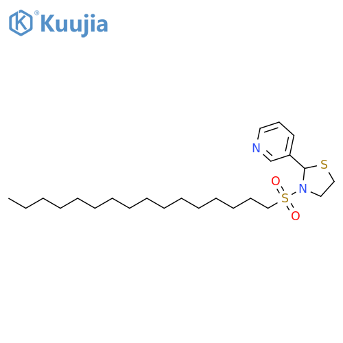 Thiazolidine, 3-(hexadecylsulfonyl)-2-(3-pyridinyl)- structure