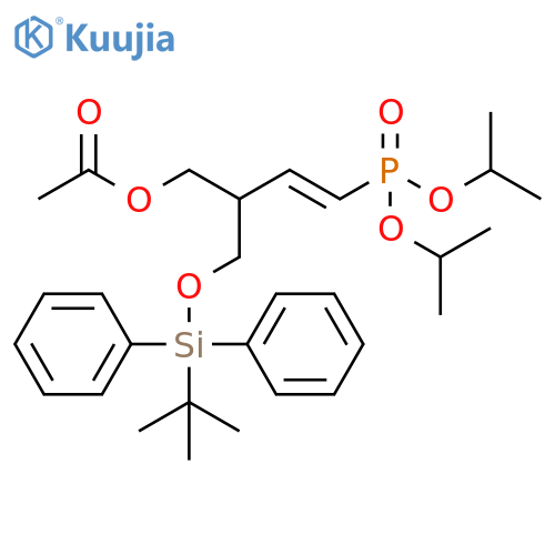 Phosphonic acid,[4-(acetyloxy)-3-[[[(1,1-dimethylethyl)diphenylsilyl]oxy]methyl]-1-butenyl]-,bis(1-methylethyl) ester, (E)- structure