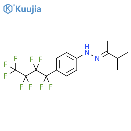 2-Butanone, 3-methyl-, [4-(nonafluorobutyl)phenyl]hydrazone structure