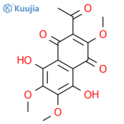 1,4-Naphthalenedione,6-acetyl-5,8-dihydroxy-2,3,7-trimethoxy- structure