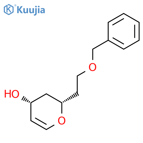 2H-Pyran-4-ol, 3,4-dihydro-2-[2-(phenylmethoxy)ethyl]-, cis-(±)- structure