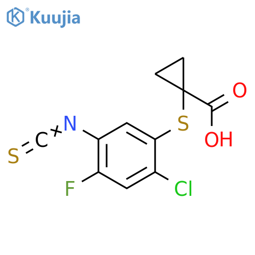Cyclopropanecarboxylic acid,1-[(2-chloro-4-fluoro-5-isothiocyanatophenyl)thio]- structure