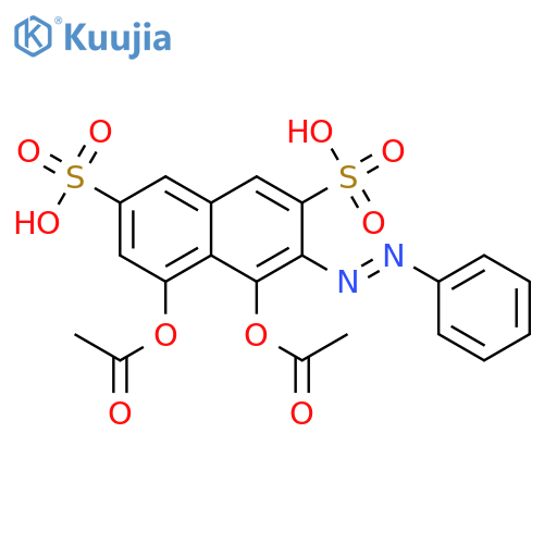 2,7-Naphthalenedisulfonicacid, 4,5-bis(acetyloxy)-3-(2-phenyldiazenyl)- structure