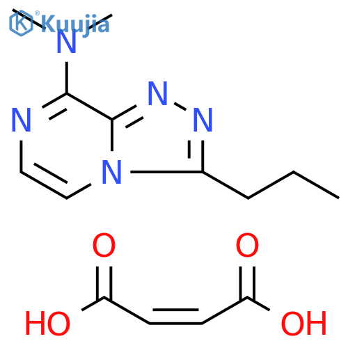 1,2,4-Triazolo[4,3-a]pyrazin-8-amine, N,N-dimethyl-3-propyl-,(Z)-2-butenedioate (1:1) structure