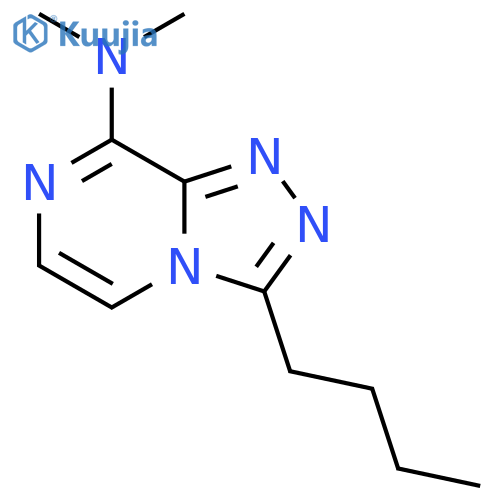 1,2,4-Triazolo[4,3-a]pyrazin-8-amine, 3-butyl-N,N-dimethyl- structure