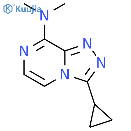 1,2,4-Triazolo[4,3-a]pyrazin-8-amine, 3-cyclopropyl-N,N-dimethyl- structure