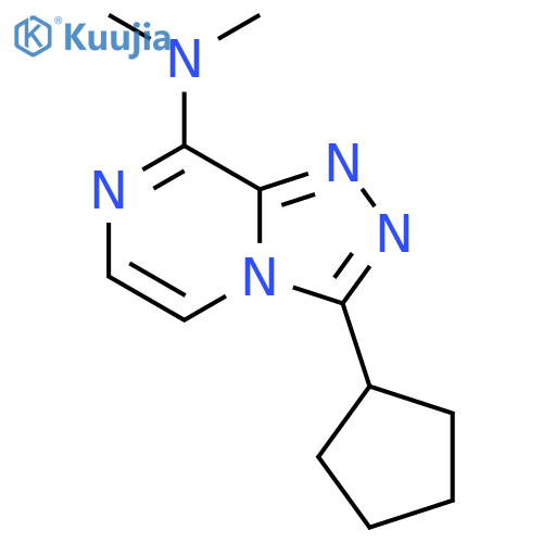 1,2,4-Triazolo[4,3-a]pyrazin-8-amine, 3-cyclopentyl-N,N-dimethyl- structure