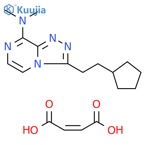 1,2,4-Triazolo[4,3-a]pyrazin-8-amine, 3-(2-cyclopentylethyl)-N,N-dimethyl-, (2Z)-2-butenedioate (1:1) (9CI) structure