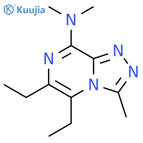 1,2,4-Triazolo[4,3-a]pyrazin-8-amine, 5,6-diethyl-N,N,3-trimethyl- structure
