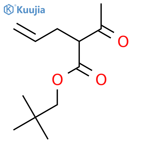 4-Pentenoic acid, 2-acetyl-, 2,2-dimethylpropyl ester structure