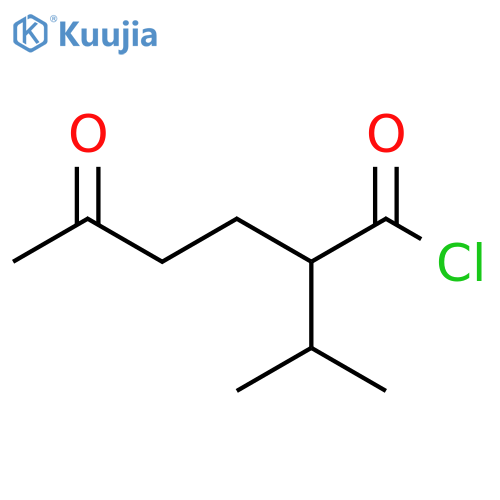 Hexanoyl chloride, 2-(1-methylethyl)-5-oxo- structure