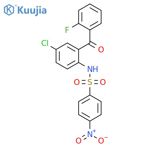 Benzenesulfonamide, N-[4-chloro-2-(2-fluorobenzoyl)phenyl]-4-nitro- structure