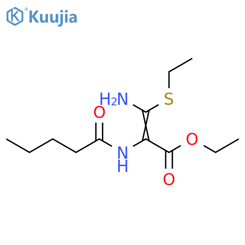 2-Propenoic acid, 3-amino-3-(ethylthio)-2-[(1-oxopentyl)amino]-, ethyl ester structure