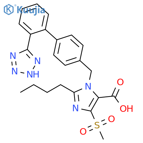 1H-Imidazole-5-carboxylic acid,2-butyl-4-(methylsulfonyl)-1-[[2'-(1H-tetrazol-5-yl)[1,1'-biphenyl]-4-yl]methyl]- structure