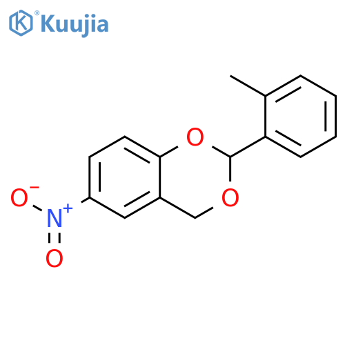 4H-1,3-Benzodioxin, 2-(2-methylphenyl)-6-nitro- structure
