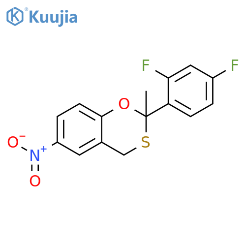 4H-1,3-Benzoxathiin, 2-(2,4-difluorophenyl)-2-methyl-6-nitro- structure