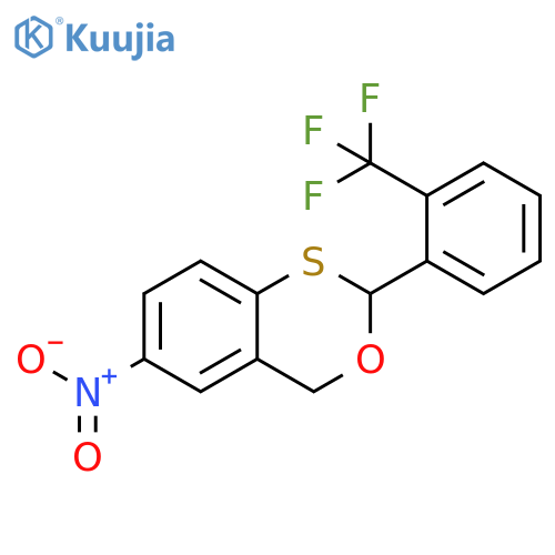 4H-3,1-Benzoxathiin, 6-nitro-2-[2-(trifluoromethyl)phenyl]- structure