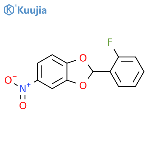 1,3-Benzodioxole, 2-(2-fluorophenyl)-5-nitro- structure
