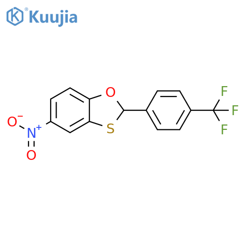 1,3-Benzoxathiole, 5-nitro-2-[4-(trifluoromethyl)phenyl]- structure