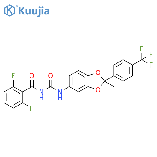 Benzamide,2,6-difluoro-N-[[[2-methyl-2-[4-(trifluoromethyl)phenyl]-1,3-benzodioxol-5-yl]amino]carbonyl]- structure