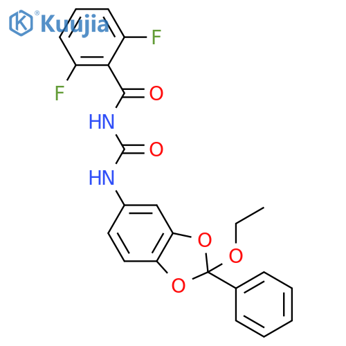 Benzamide,N-[[(2-ethoxy-2-phenyl-1,3-benzodioxol-5-yl)amino]carbonyl]-2,6-difluoro- structure