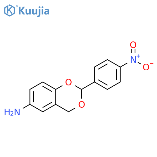 4H-1,3-Benzodioxin-6-amine, 2-(4-nitrophenyl)- structure