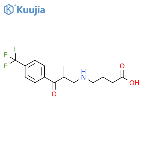 Butanoic acid,4-[[2-methyl-3-oxo-3-[4-(trifluoromethyl)phenyl]propyl]amino]- structure