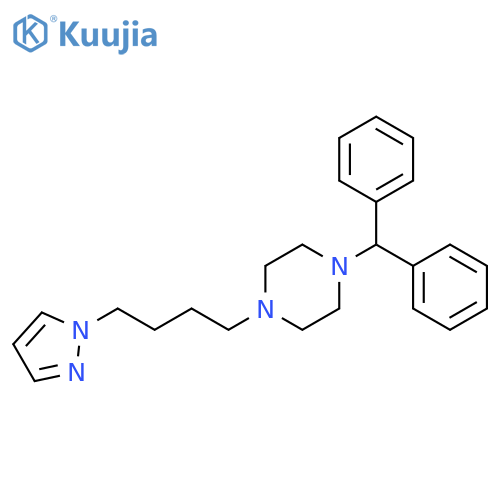 Piperazine, 1-(diphenylmethyl)-4-[4-(1H-pyrazol-1-yl)butyl]- structure